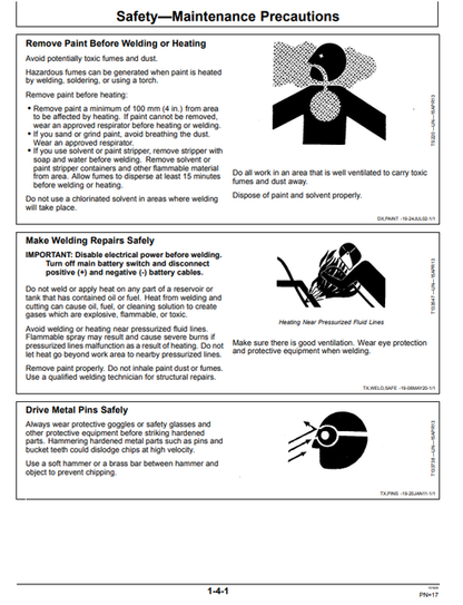 John Deere SG96 SG96A Dozer Blade Operator Guide PDF