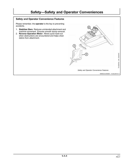 John Deere SS30 Stump Shredder Manual OMT412360X19