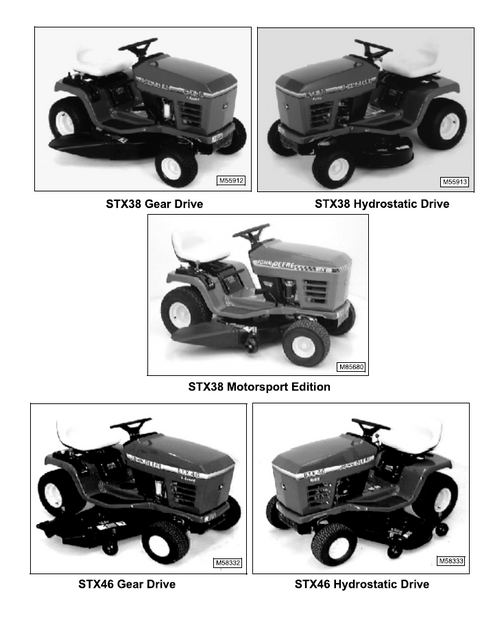 John Deere STX30 STX38 STX46 Lawn Tractor Repair Manual PDF