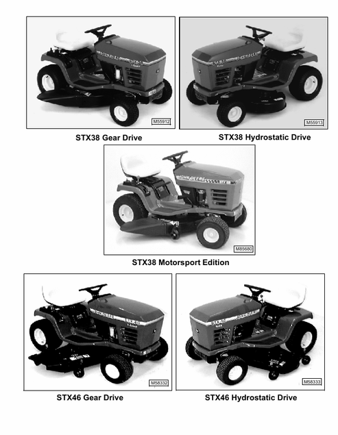 John Deere STX30 STX38 STX46 Technical Service Manual TM1561