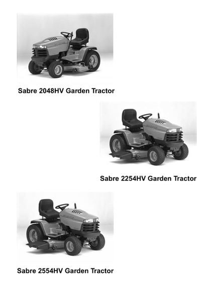John Deere Sabre 2048HV 2254HV 2554HV Technical Service Manual