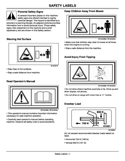 John Deere Select Series X300 Tractor Manual OMM154282 PDF