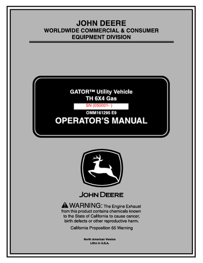 John Deere TH 6X4 Gas Gator Operator Manual OMM161295 PDF