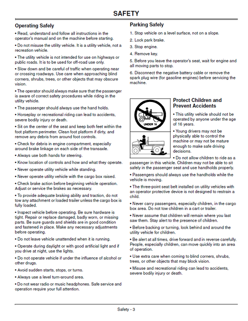 John Deere TH Diesel 6x4 Gator Operator Manual OMM155603 PDF