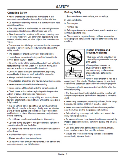 John Deere TH Diesel 6x4 Gator Operator Manual OMM155603 PDF