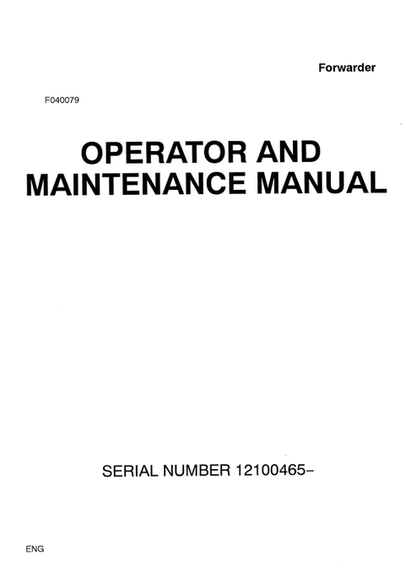 John Deere Timberjack 1210B Forwarder Manual F040079 PDF