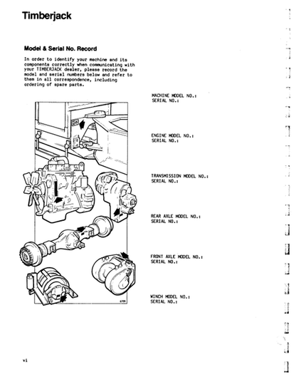 John Deere Timberjack 380A Forestry Skidder Manual 8044811