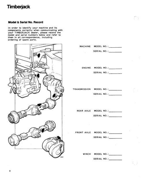 John Deere Timberjack 450 Skidder Equipment Manual 8044710