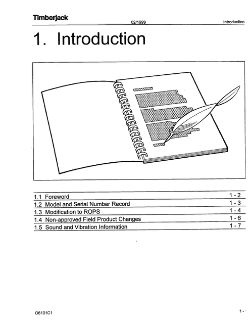 John Deere Timberjack 610 Forestry Forwarder Manual PDF