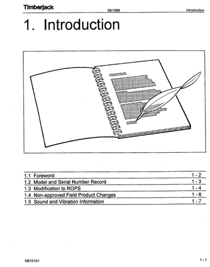John Deere Timberjack 610 Forestry Forwarder Operator Manual PDF
