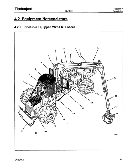 John Deere Timberjack 610 Forwarder User Manual PDF