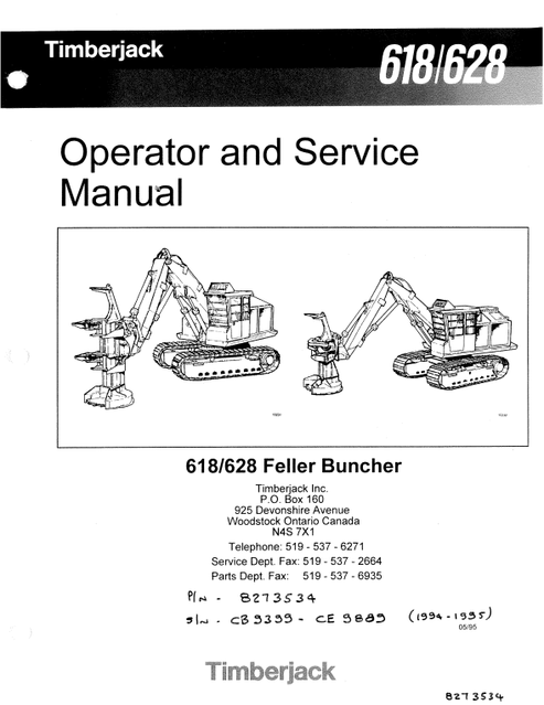 John Deere Timberjack 618 628 Forestry Operator Manual PDF