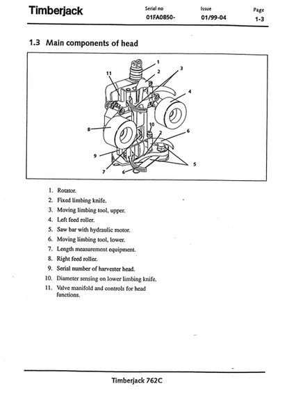 John Deere Timberjack 762C Forestry Machine Operator Manual