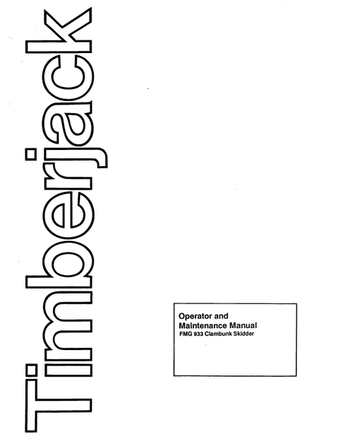 John Deere Timberjack FMG 933 Forestry Clambunk Manual PDF