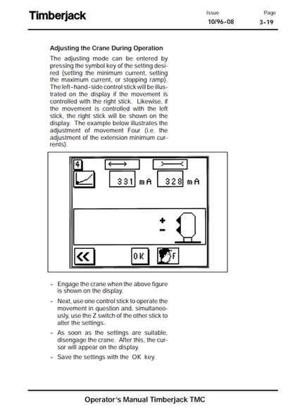 John Deere Timberjack TMC Control System Operating Manual PDF
