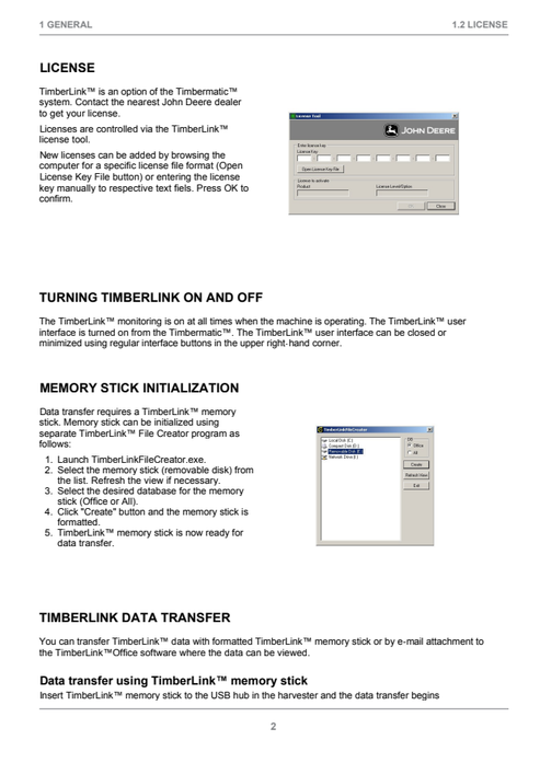 John Deere Timberlink 1070E 1170E 1270E 1470E Operator Manual