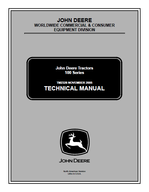 John Deere Tractors 100 Series Technical Manual TM2328 PDF 