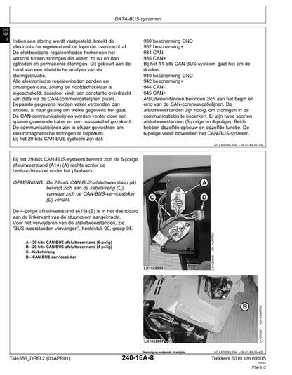 John Deere Trekker 6010 6910S SE Service & Repair Manual TM4556