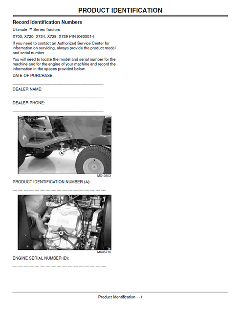 John Deere Ultimate Series X700 X720 X724 X728 X729 Operator Manual PDF