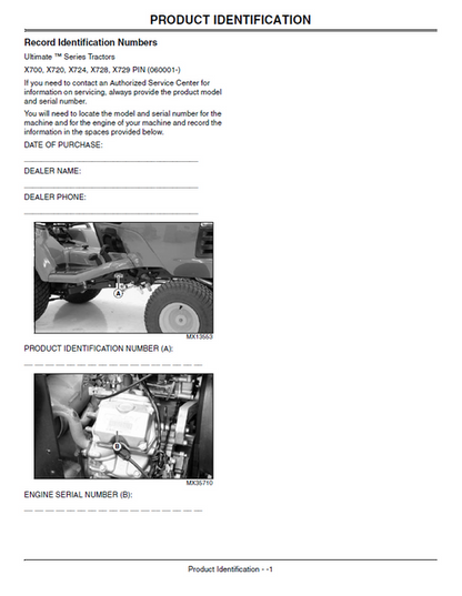 John Deere Ultimate Series X700 X720 X724 X728 X729 Operator Manual PDF