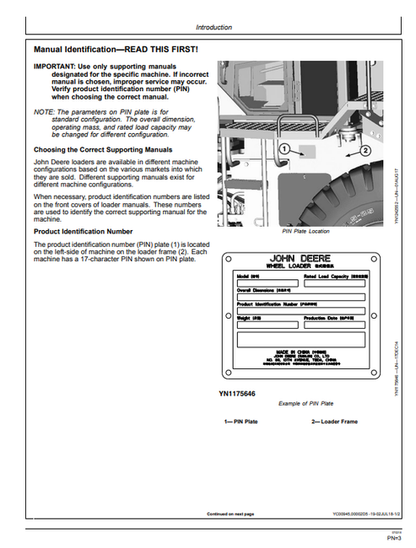 John Deere WL53 Loader Operation & Maintenance Manual