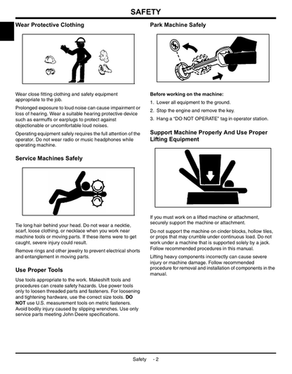 John Deere Walk-Behind Rotary Mower JS60-JS63E Repair Manual PDF