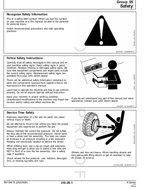 John Deere X-Series Combine Diagnostic & Service Manual 