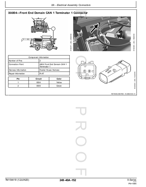 John Deere X-Series Combine Diagnostic & Troubleshooting Manual