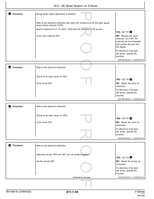 John Deere X-Series Combine Diagnostic & Troubleshooting Technical Manual