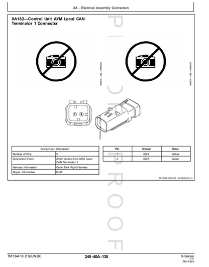 John Deere X-Series Combine Diagnostic Technical Manual TM154419
