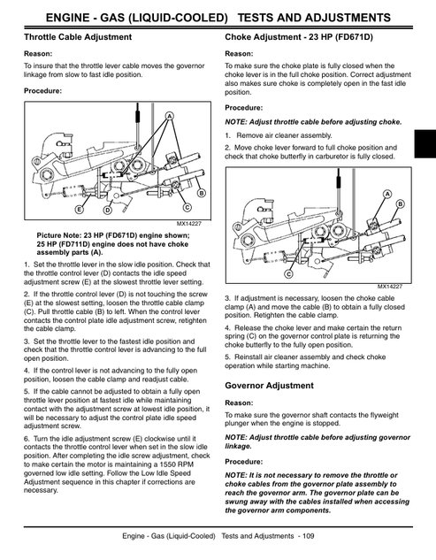 John Deere X465-X585 Lawn & Garden Tractor Technical Manual TM2023