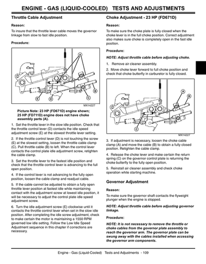 John Deere X465-X585 Lawn & Garden Tractor Technical Manual TM2023