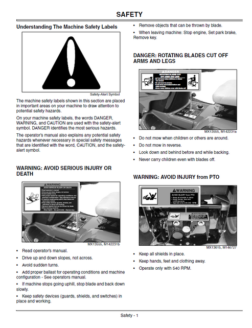 John Deere X595 Operator & Maintenance Manual OMM146853 PDF