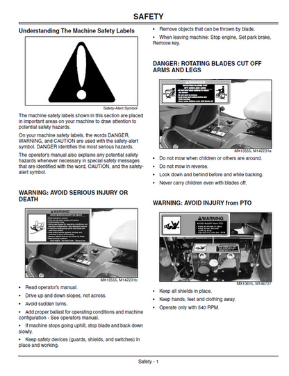 John Deere X595 Operator & Maintenance Manual OMM146853 PDF