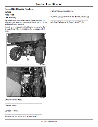 John Deere XUV550 Gator Operator & Maintenance Manual OMM164559