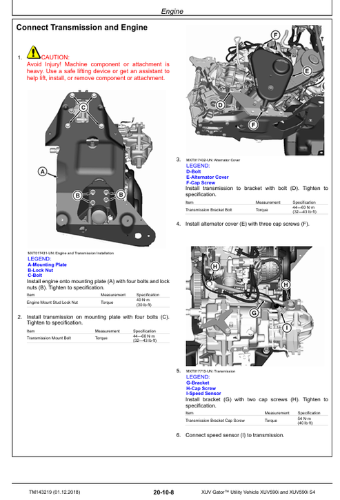 John Deere XUV590I Gator Utility Vehicle Technical Manual PDF TM143219