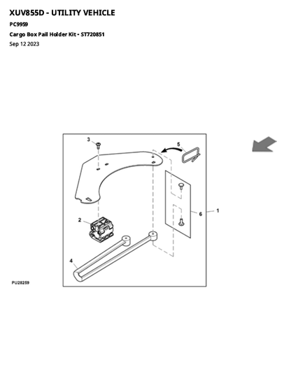 John Deere XUV 855D Gator Parts Catalog & Replacement Parts Manual