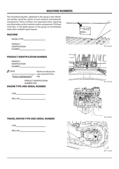 John Deere ZAXIS 450-3, 470H-3 & 450LC-3 Hydraulic Excavator Manual