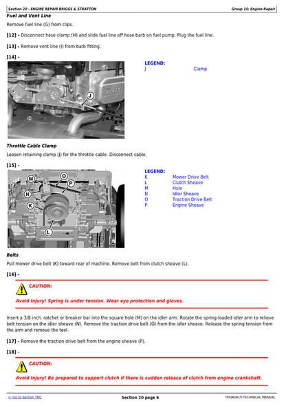 John Deere ZTRAK Residential Mower Diagnostic & Repair Manual