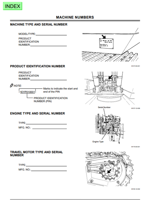 John Deere Zaxis 110 Excavator Operator Manual EM1EY12