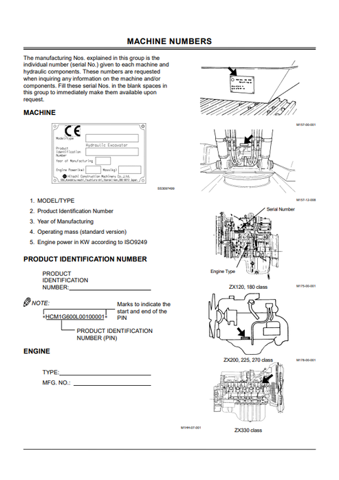 John Deere Zaxis 120 180 200 225 270 330 Excavator Operator Manual
