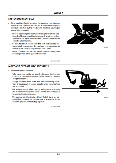 John Deere Zaxis 240LC-3 270LC-3 350LC-3 Operation Manual