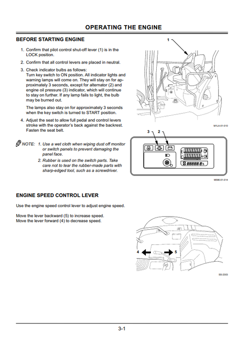 John Deere Zaxis 40U & 50U Excavator Operating Manual PDF