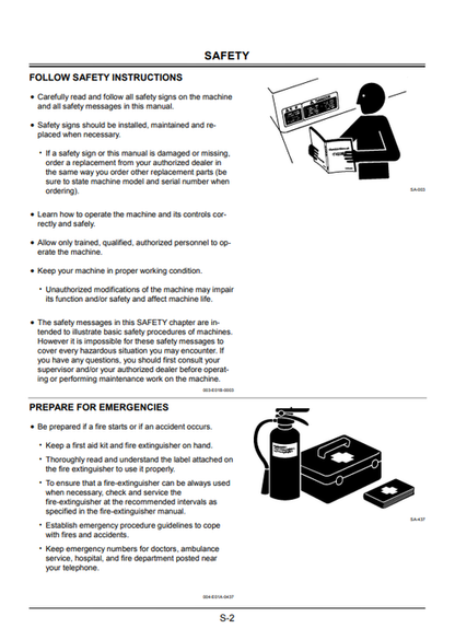 John Deere Zaxis 75US-A Hydraulic Excavator Operation Manual