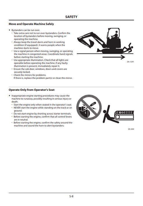 John Deere Zaxis 7U-5N & 26U-5N Hydraulic Excavator Manual