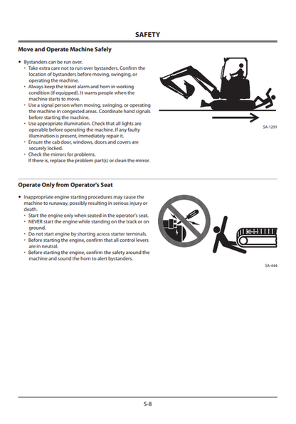 John Deere Zaxis 7U-5N & 26U-5N Hydraulic Excavator Manual