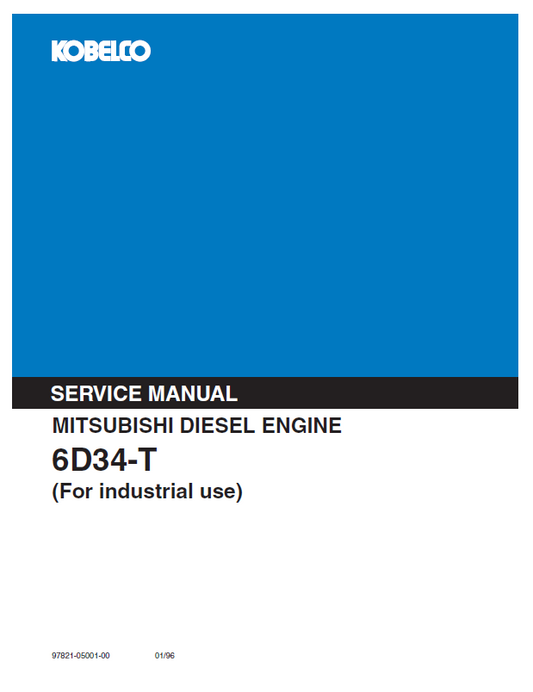 KOBELCO 6D34-T MITSUBISHI DIESEL ENGINE SERVICE MANUAL PDF