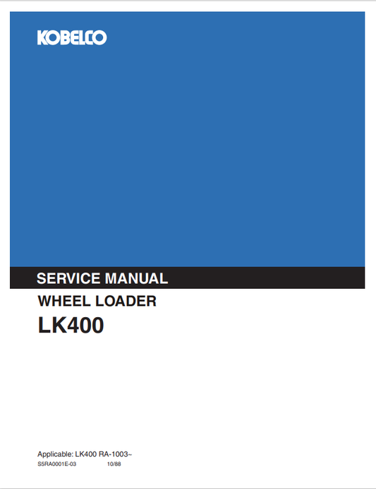 KOBELCO LK400 WHEEL LOADER SERVICE MANUAL PDF