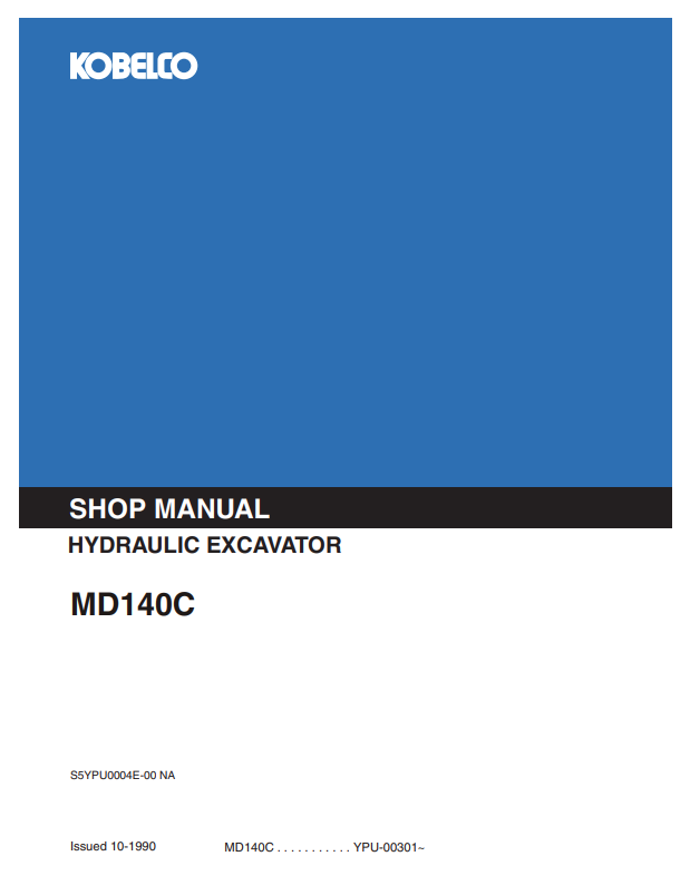 KOBELCO MD140C HYDRAULIC EXCAVATOR SERVICE MANUAL PDF