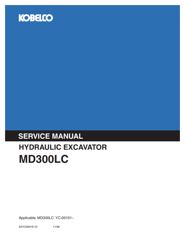 KOBELCO MD300LC HYDRAULIC EXCAVATOR SERVICE MANUAL PDF